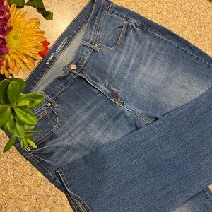 Old Navy Blue Jeans Curvy Mid Rise Size 16 With Stains